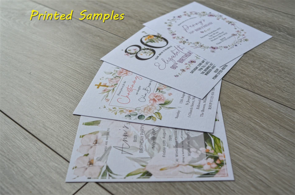 Christening Baptism Invitations Eucalyptus Wreath Holy Communion Confirmation 12 - Image 3 of 4