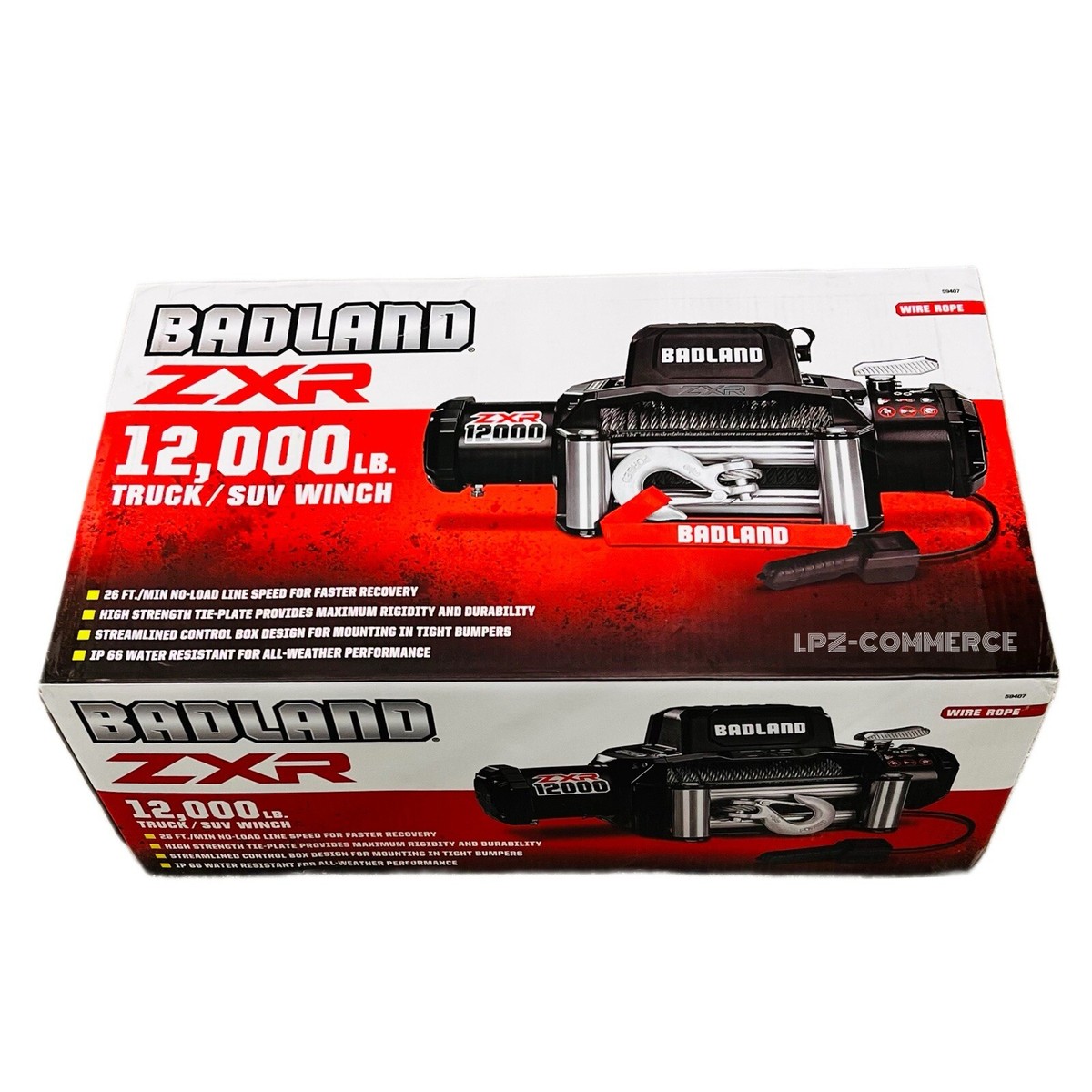 BADLAND ZXR 12,000 lb. Truck/SUV Winch with Wire Rope - Item 59407