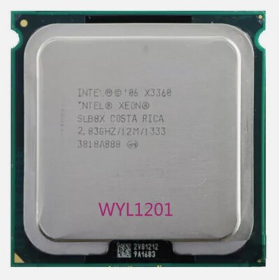 Intel Xeon X3360 CPU Quad Core 2.83Hz 1333MHz 12MB SLAWZ LGA775 Processors