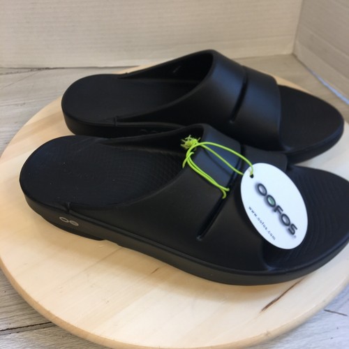 OOFOS OOAHH Sandal Slide Recovery Footware Unisex Black (Women 11) (Men 9) - Picture 4 of 8