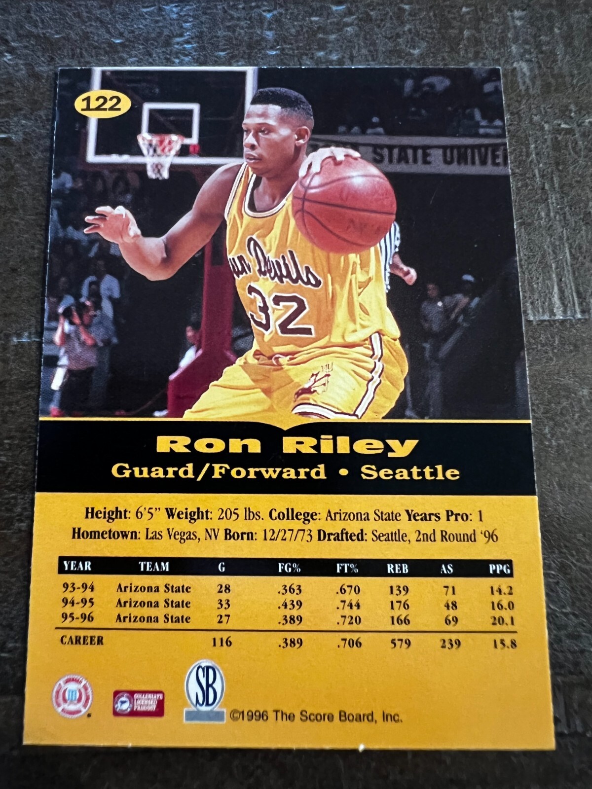Ran Ranley Plus Inj 1996 Score Board All Sport PPF - Ron Riley #122 for sale online | eBay