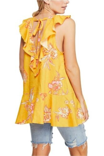 Free People Summer in Tulum Linen Tunic Blouse Size M - Picture 3 of 3
