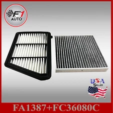 Auto1tech Engine/ (CARBON) Cabin Air Filter Fits 2017Honda CR-V 2.4L (LX) Only