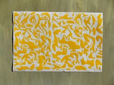 Woodland Camo  High Heat Vinyl Stencil 12" x 8" Unweeded