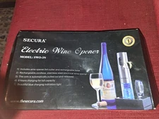 SECURA SWO-3N Electric Wine Bottle Opener with Foil Cutter - Stainless Steel