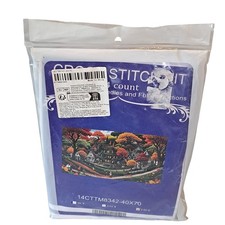 Cross Stitch Kit 14 count Autumn Fall House Scene