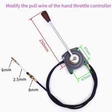 Excavator Manual Throttle Cable Controller Bendable Throttle Motor Control ⊥