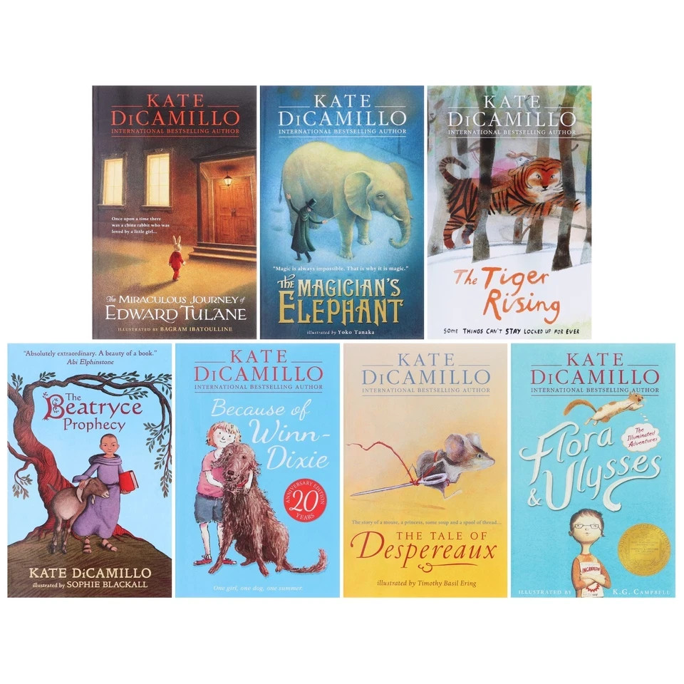 Kate Dicamillo Collection 7 Books Set Magician's Elephant, Tiger Rising