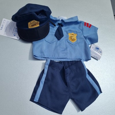 Build a Bear Polizei Outfit brandneu mit Etikett selten nicht mehr produziert Rarität Rarität 