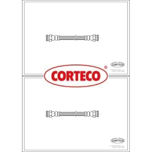 2X Bremsschlauch Corteco 19018149 2 BremsschläUche Rechts Links Vorne-image