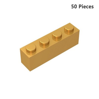 Part 3010 Brick 1X4 Pearl Gold Building Pieces BULK LOT Bricks Lot of 50 PCS NEW