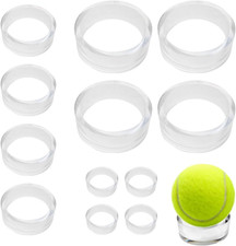 12 Pcs Plastic Sphere Stands - Acrylic Clear Small, Medium, Large Round Baseball