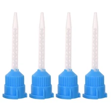 100 Dental Mixing Tips Impression Temporary C&B Material Blue/White