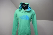 The North Face Fleece Hoodie Jacket Pull Over Green Performance Womens Sz Large