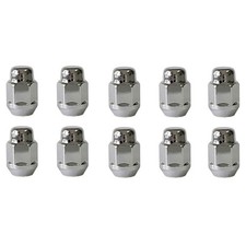 10 Radmuttern Kegelbund geschlossen 60° M12x1.25 34mm chrom für Smart Forfour 1