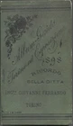Album Guida Torino Esposizione  1898 - Sponsor Giovanni Ferrando