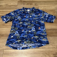 Vintage Y2K Disney Hawaiian Disneyland Resort Rayon Shirt
