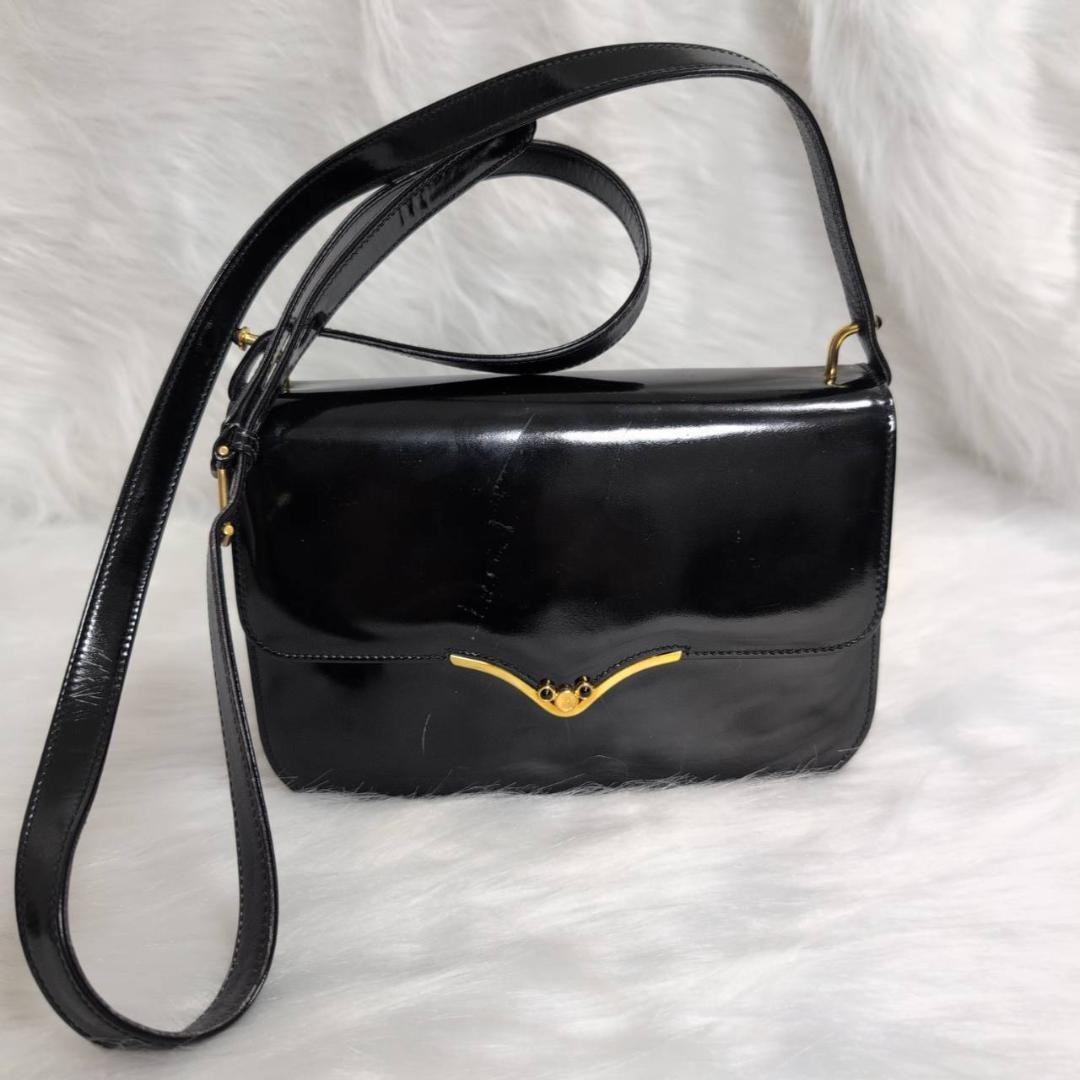 GUCCI Old Shoulder Bag Patent Leather One
