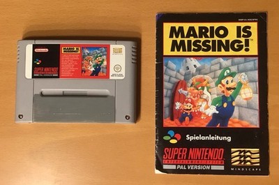 Mario Is Missing! (Super Nintendo) SNES 1993 Modul mit Anleitung Ohne Karton