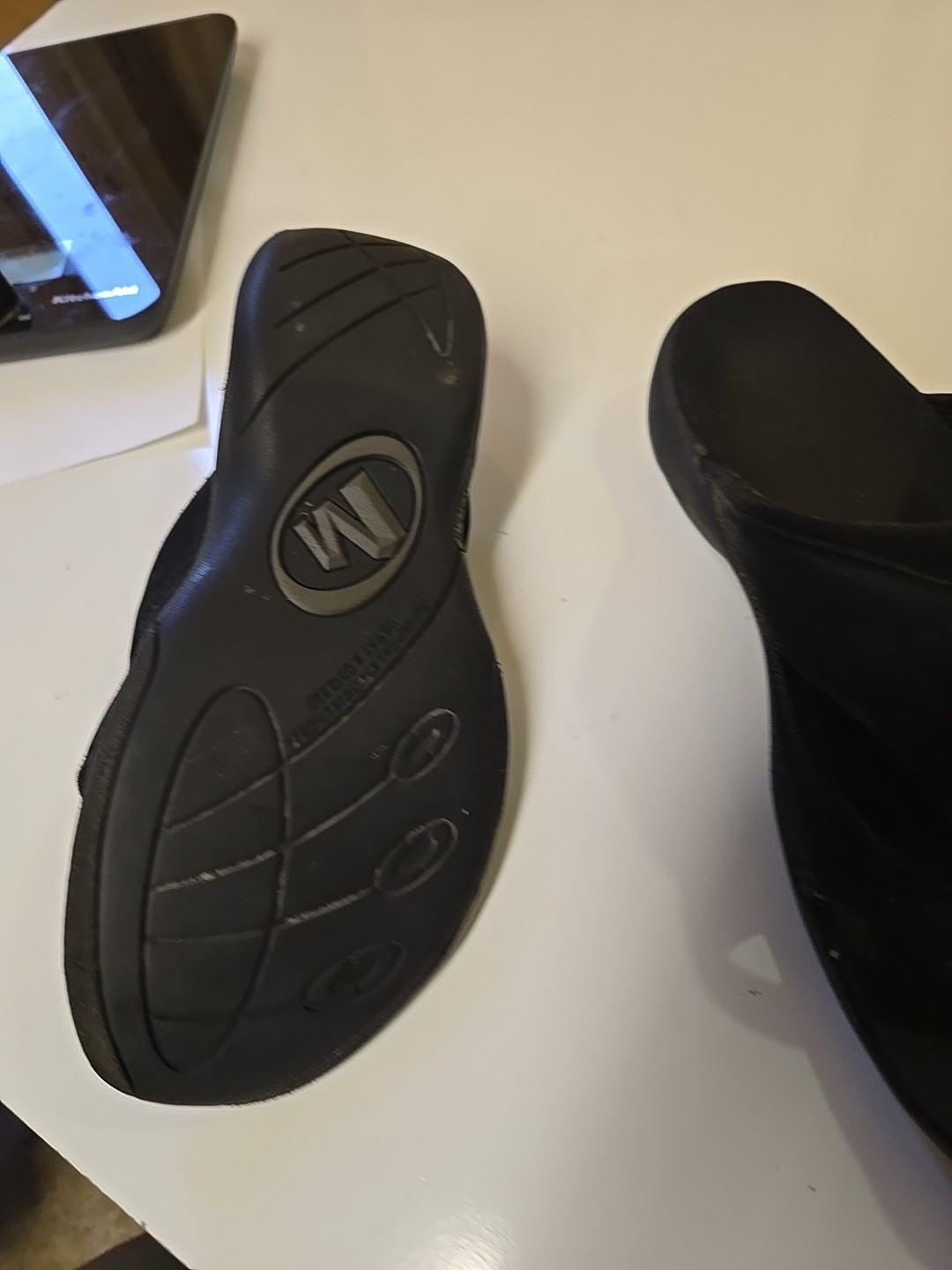 Merrell scarpe sandalo infradito donna Sundew in pelle nera taglia 7