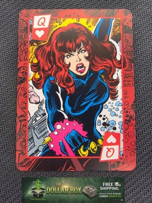 Aquarius Marvel Comics Heroes Playing Card Black Widow Queen Hearts
