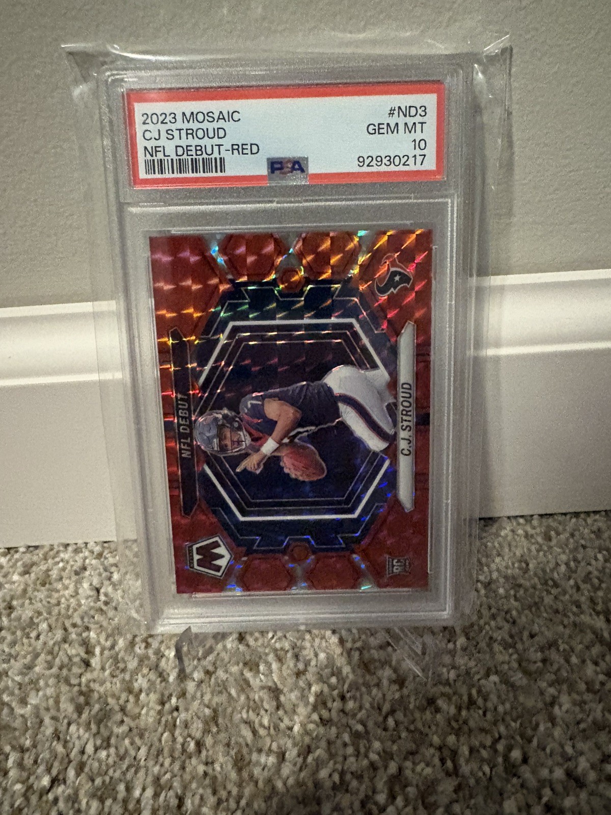 2023 Panini Mosaic  CJ STROUD Rookie Red Mosaic NFL Debut   PSA 10 #nd-3