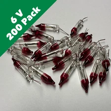 6 Volt Flasher Mini Incandescent Bulb - Bulk 200 Bulbs