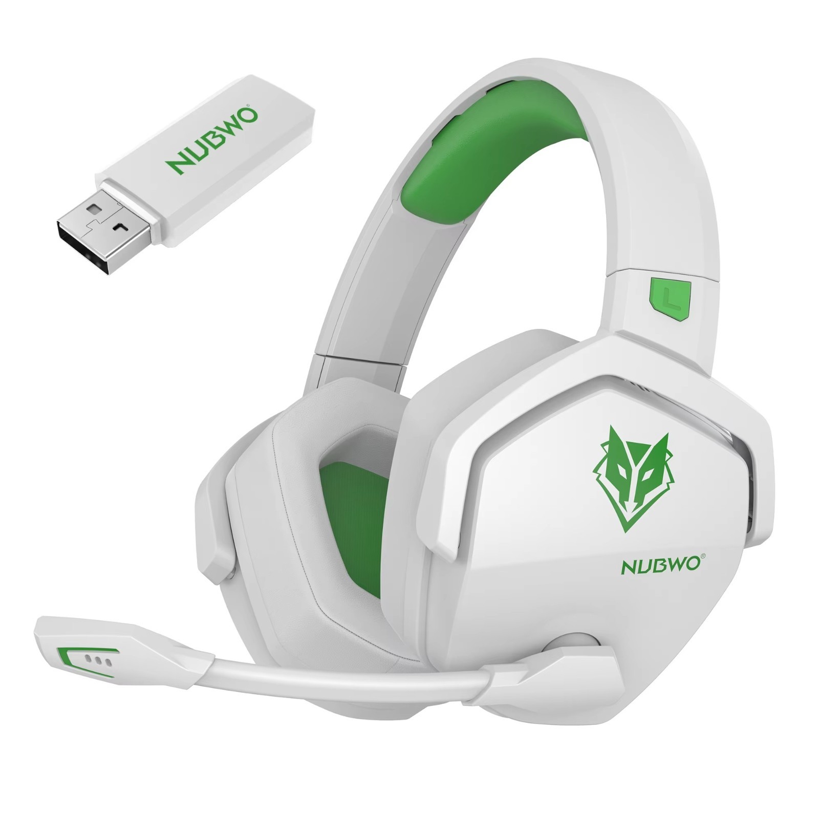 NUBWO G06 Dual Wireless Gaming Headset with Mic, 2.4GHz & Bluetooth 5.3