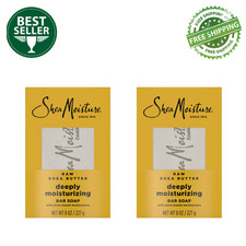  Pack of 2  SheaMoisture Bar Soap Raw Shea Butter Moisturizing Bar Soap, 8 oz