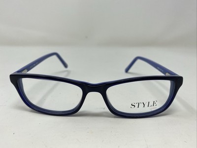 Style By TIMEX Quest NV 48-15-130 Navy/Gray Full Rim Eyeglasses Frame QX68