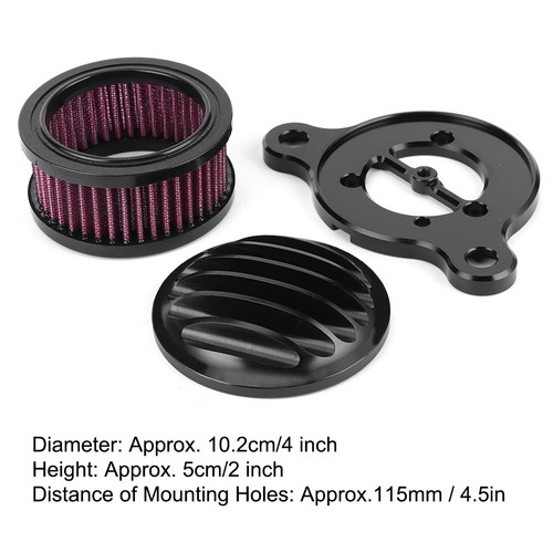 ⁺Air Cleaner Intake Filter System Kit Motorcycle Parts For XL883 1200 XL1200C - Picture 12 of 12