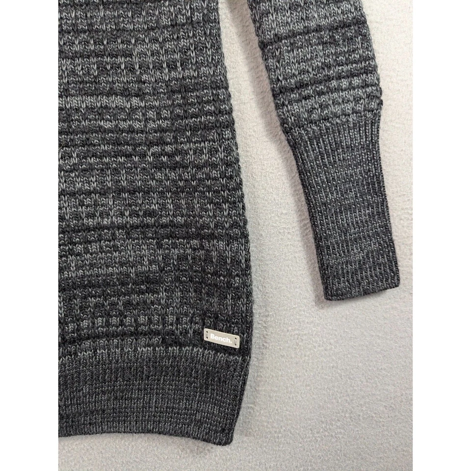 Vestido Suéter Bench Mujer S Gris Mezcla de Lana Tejido Capucha Cuello Pullover Tejido Preppy Foto 4 de 4