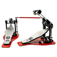 Beatello 'Hercules' Heavy Duty Bass Drum Double Kick Pedals Dual Chains Non-slip