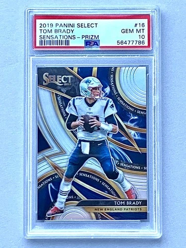 2019 Panini SELECT Sensations TOM BRADY #16 Silver Prizm PSA 10 GEM MINT 7xS.B.