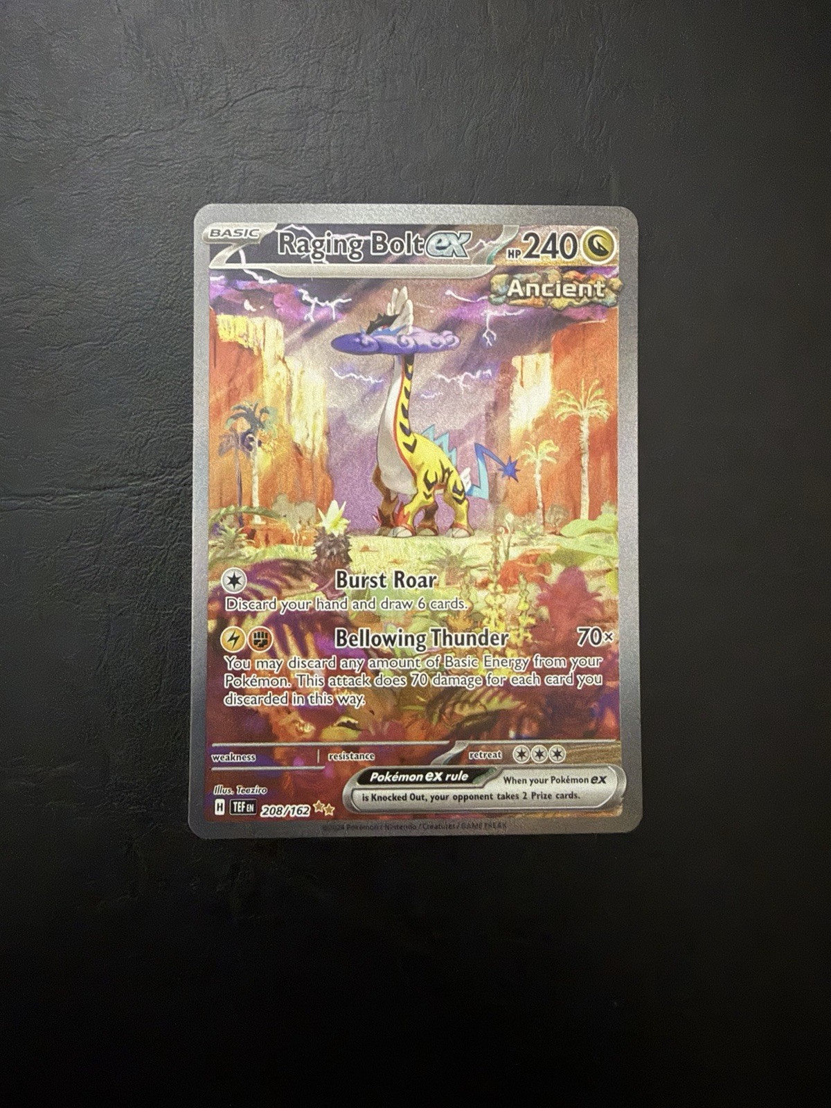 Pokemon Raging Bolt ex 208/162 SV05: Temporal Forces NM Very Clean
