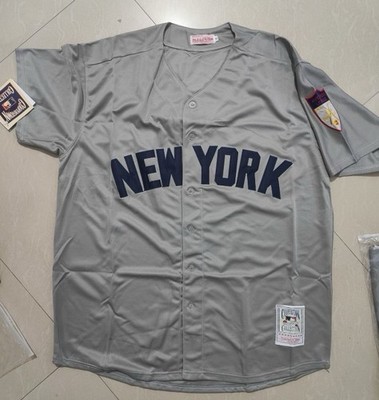 Authentic Joe DiMaggio #5 Jersey Grey W/ 50 Year Anniversary Patch