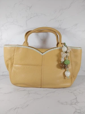 Radley London - Yellow - Leather Grab Bag - Beaded Charm - Dust Bag - Image 1 of 4