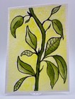 ACEO Original Art, “New Growth” Drawing Illustration 2.5x3.5 — photo 2