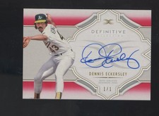 2020 Topps Definitive Collection Dennis Eckersley HOF AUTO 1/1 Oakland A's