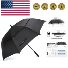 47/54/62/68 Inch Automatic Open Golf Umbrella Oversize Extra Large Double Can...