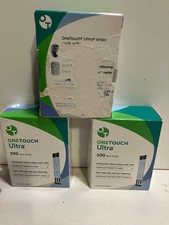 BULK LOT of 3 BOXES of ONE TOUCH ULTRA 100 count DIABETIC TEST STRIPS