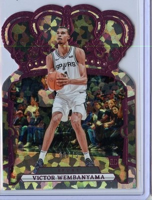 2023-24 Panini Crown Royale - Victor Wembanyama #48 Pink Crystal /75 (RC)