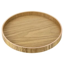 8" Wood Serving Tray Round Decorative Platter Home Kitchen Table Candle Holder