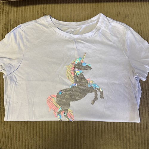 M45 Gap Kids Girls Sequin Unicorn Design XXL - Picture 3 of 6