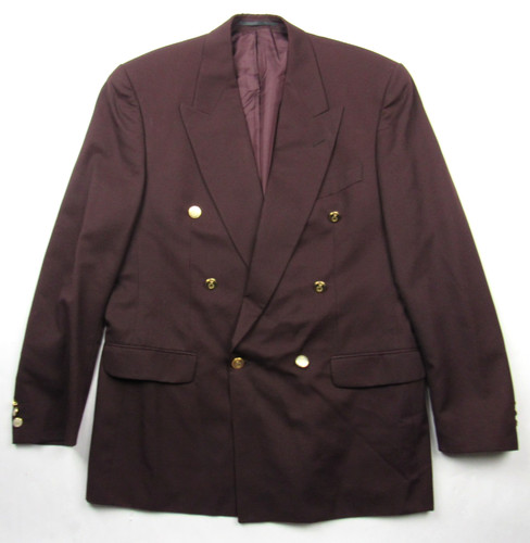Vtg Baumler Super 100s Wool Double Breasted Gold Button Classic Blazer 42L ?