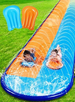 22,5ft x 62in/685,8*157,5cm Doppelte RasenWasserrutsche, robuste Wasserrutsch...
