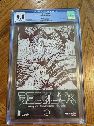 9.8 CGC Redneck #1 Image Skybound Megabox Edition Red Estherrren Sketch Cover