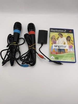SingStar PS2 Set 2 PlayStation Mikrofone Adapter SingStar The Dome Spiel Karaoke