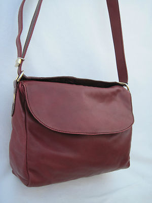 Sac à Main Bandoulière En Cuir Rouge Vintage - TBEG - Occasion