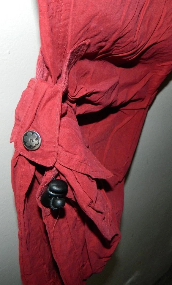 Women LOGG Sport Solid Maroon Capri / Long Cargo Pants Size M - Image 3 of 4